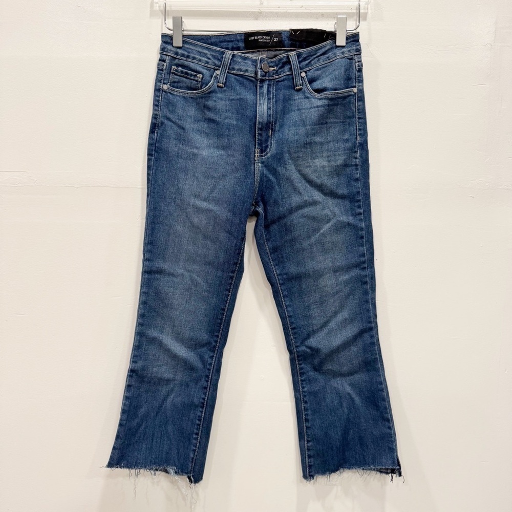 Just Black Denim Raw Hem Jeans Size 27 New